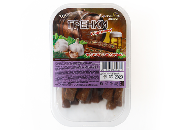 Сурские гренки Чеснок с зеленью (100 гр) в Невинномысске