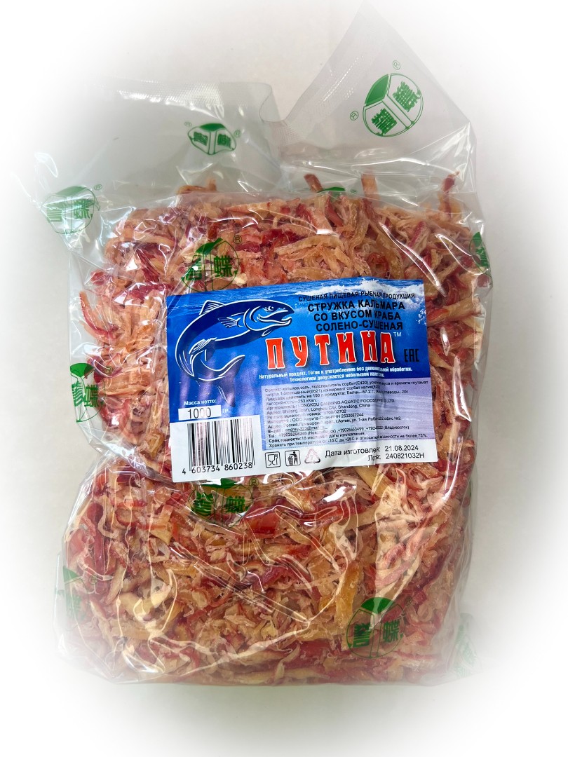 Кальмар стружка со вкусом краба "Розовая" (ПУТИНА) в Невинномысске